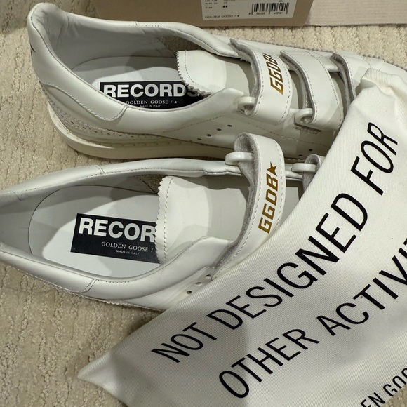 Golden Goose Men’s Records Style Sneakers NIB Sz EU 44 / US 11 in Optic White - Picture 2 of 4